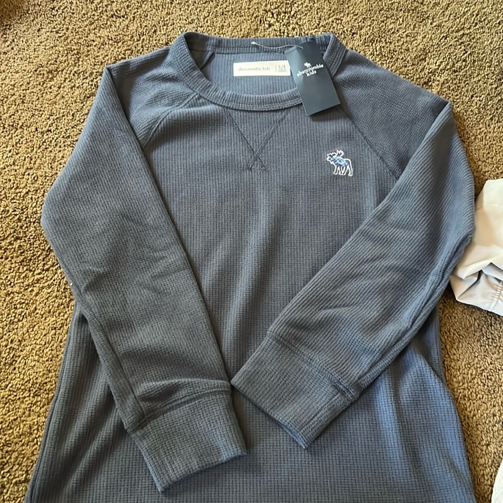 Perfect Blue Gray Color! Soft waffle knit material
